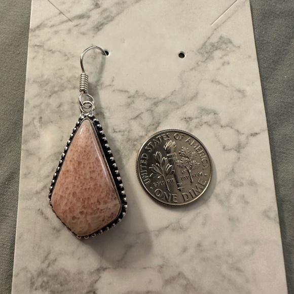 Sandstone Drop Earrings in Sterling Silver - Picture 3 of 3